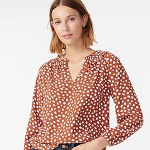 J Crew Drapey Ruffleneck Top in 365 Crepe Size 2X